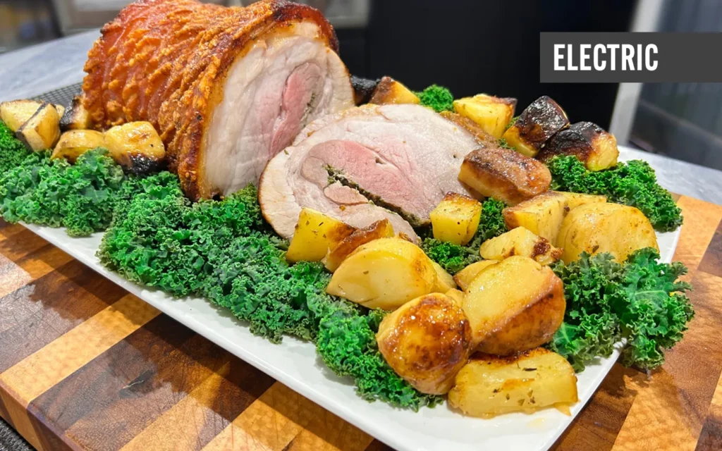Pork (Porchetta) on the Rotisserie Electric BBQ